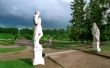 Classical statues in park