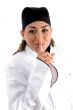 chef instructing to keep silent