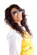 woman posing with eyeglasses