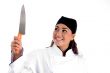 smiling chef with knife