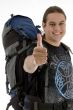 young traveler with backpack