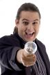 executive showing electric bulb