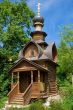 Orthodox wooden chapel near St. Sava`s Spring