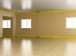 Empty room. A modern apartment. 3D image