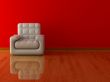 Interior of a living room. 3D image.