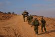 Israeli soldiers excersice in a desert