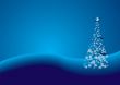 cobalt christmas tree abstract
