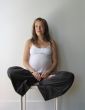 pregnant woman on a bed