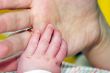 Mother`s and baby`s hands