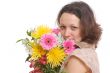woman with flowers