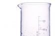 water in a chemical measure glass