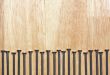 Macro of Nails on Wood