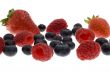 Raspberries, cranberries, strawberries