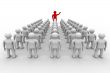 Conceptual image of teamwork. 3D image.