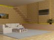 Interior of a living room. 3D image.