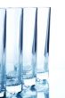 Close up. Bar glasses. Isolated on white