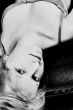 Sensual looking girl in black and white