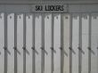 black and white ski lockers