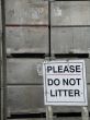 do not litter sign