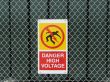high voltage sign