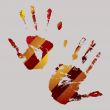 warning hand