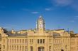Roofs of Petersburg in a sunny day