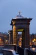 Winter evening on the bridge