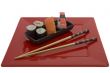 Sushi with chopsticks