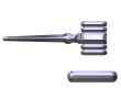 3D Silver Judge`s Gavel
