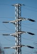 Mast of electricity transmissions