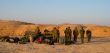 Israeli soldiers excersice in a desert