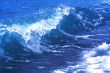 Blue wave on the ocean