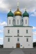 Old orthodox cathedral with golden domes