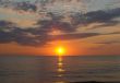 Orange sunset over the sea