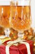 Colorful Christmas gift with sherry