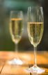 two champagne glasses