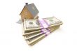 Home and Stacks of Money Isolated