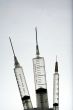 Three medical syringes