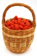 Raspberry in wicker basket