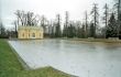  Iced pond and classical buiding