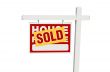 Isolated Sold Home For Sale Sign