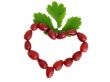 Symbol of heart from red berries