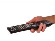 TV remote in hand