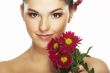 lovely girl with red flower