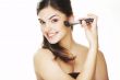 young woman with brush