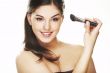 young woman with brush