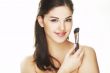 young woman with brush