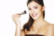 young woman with brush