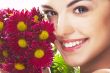 lovely girl with red flower
