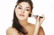 young woman with brush